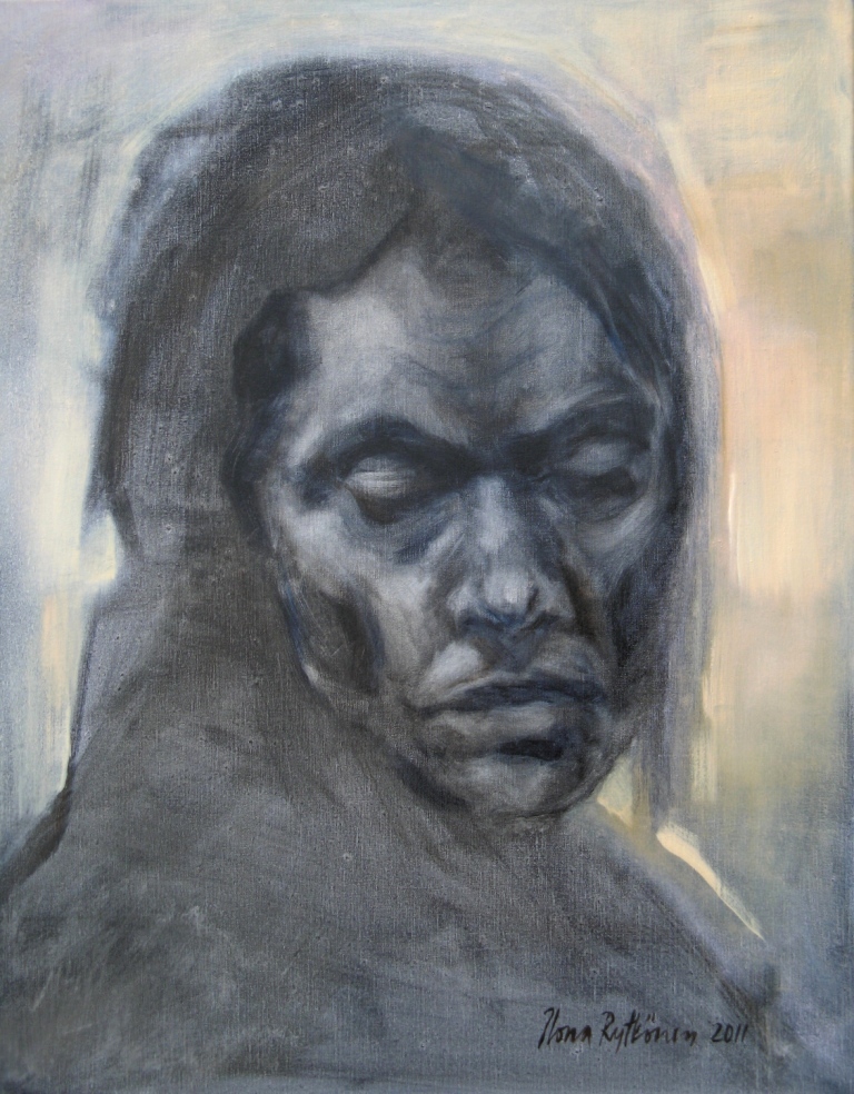 Salaisuus, öljyväri kankaalle, 2011, 81x65cm